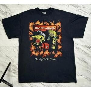Vintage Iron Maiden Angel & The Gambler Tour Shirt XL Tultex 1998 #11P